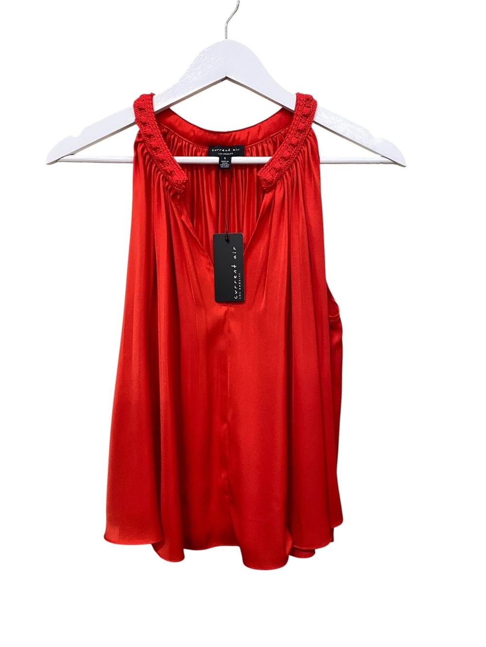 Current Air Red Sleeveless Halter Camisole